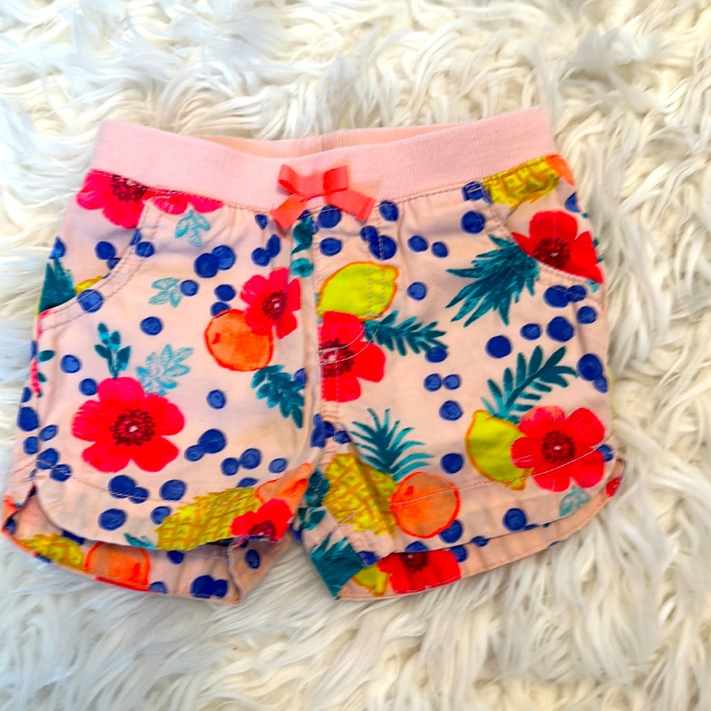 Cherokee tropical print shorts in blush pink